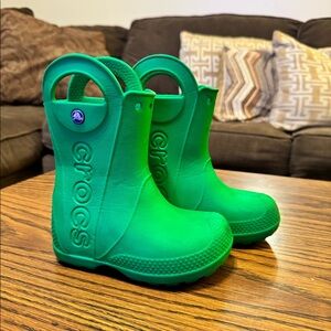 Crocs - Green Toddler Rainboots size C9